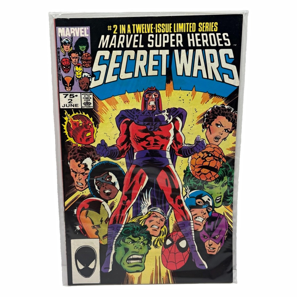 Marvel Comics Secret Wars #2 1984 Second Printing Spider-Man Hulk Avengers